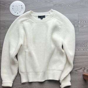 Zara white Crew Neck Sweater